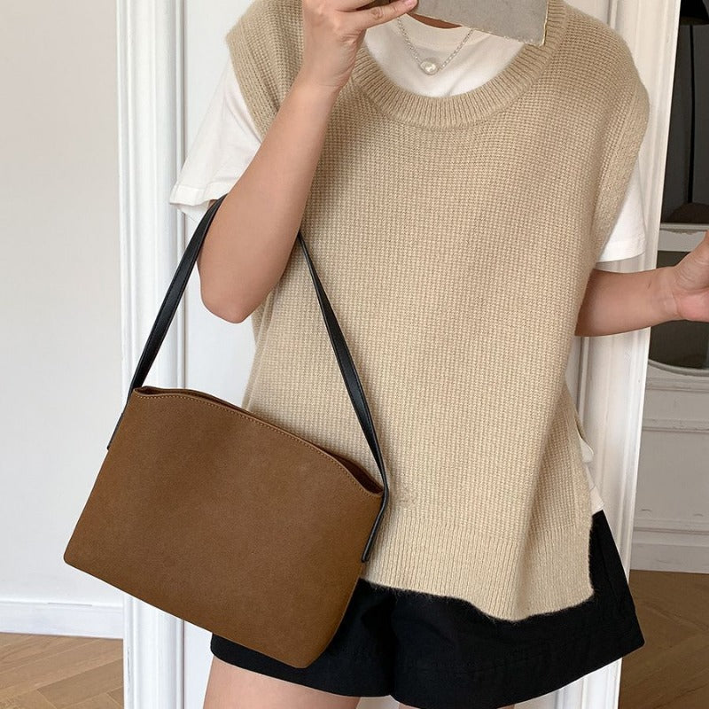 Wholesale Suede Vintage Underarm Bag Shoulder Bag