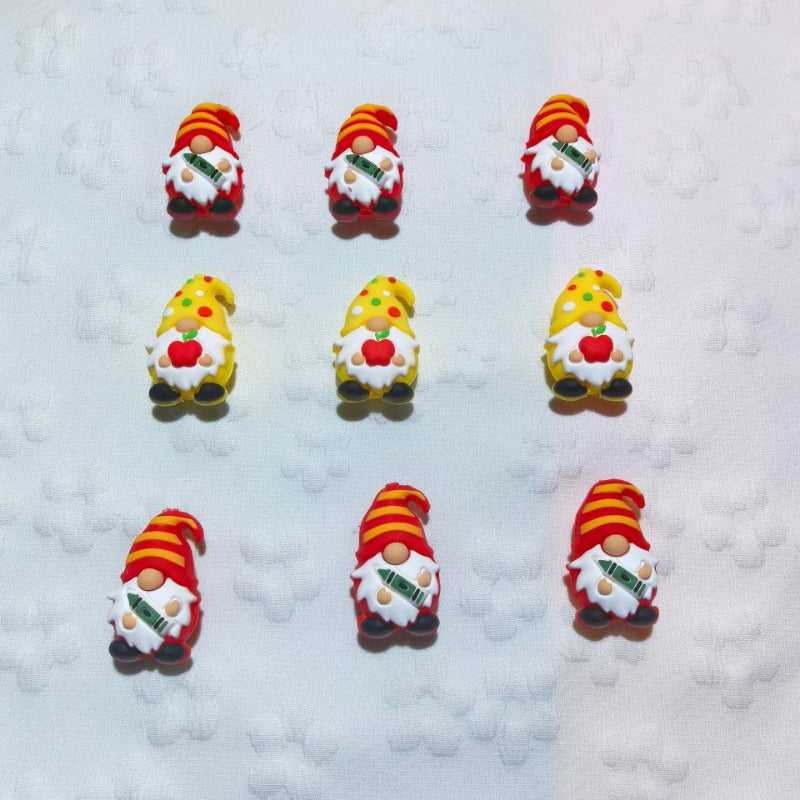 Wholesale Multicolor 3D Dwarf Silicone Cartoon Beads 10pcs/pack
