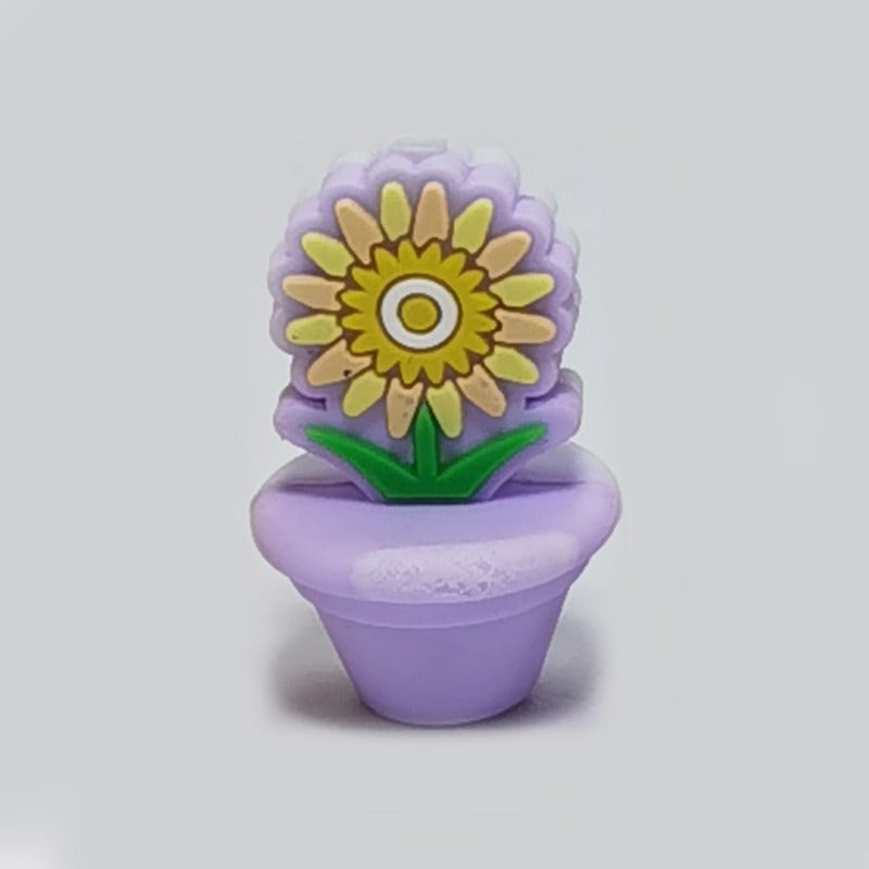 Wholesale 10PCS Creative Colorful Cartoon Image Flat Three-dimensional Rubber Beads