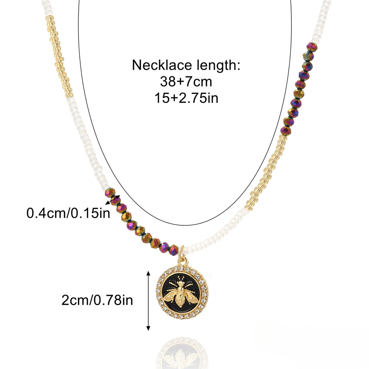 Wholesale Colored Beaded Alloy Necklaces