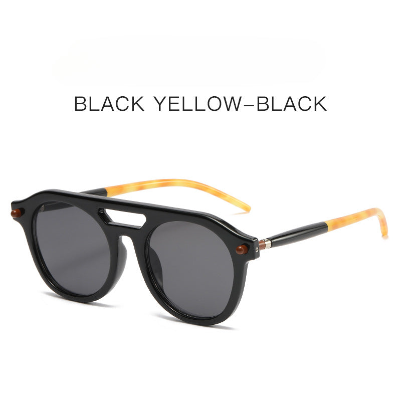 Wholesale Double Beam Square Frame PC Sunglasses
