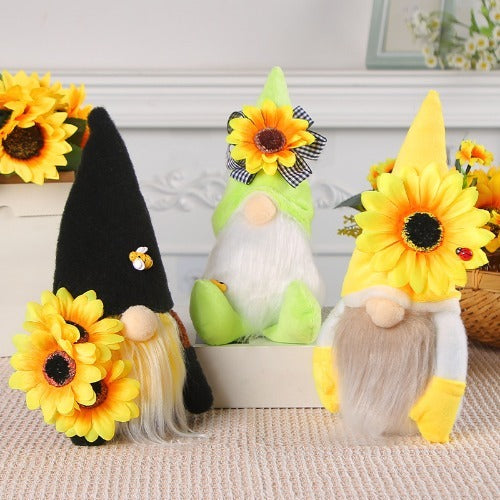 Wholesale Faceless Doll Dwarf Cute Sunflower Bee Gnome Ornaments