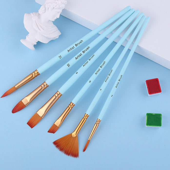 Wholesale Nylon Wool Watercolor Painting Brushes, Art Paintings, Macaron Color Line Markers
