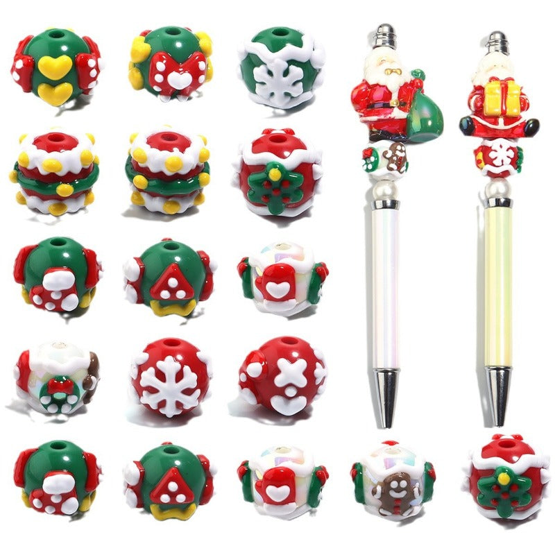 Wholesale 5pcs New Acrylic Christmas Beads