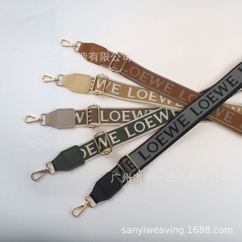 Wholesale English Letter Personalized Canvas Versatile Single and Double Shoulder Crossbody Adjustable Shoulder Strap