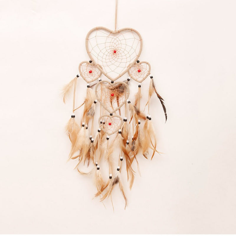Wholesale Heart Five Rings House Decoration Indian Original Style Dream Catcher