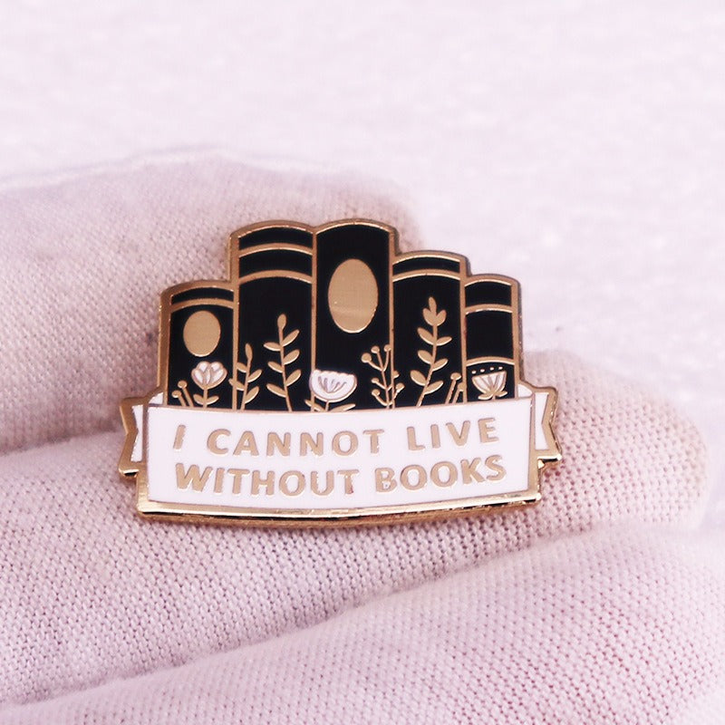 Wholesale Book Enthusiast Badge Brooch