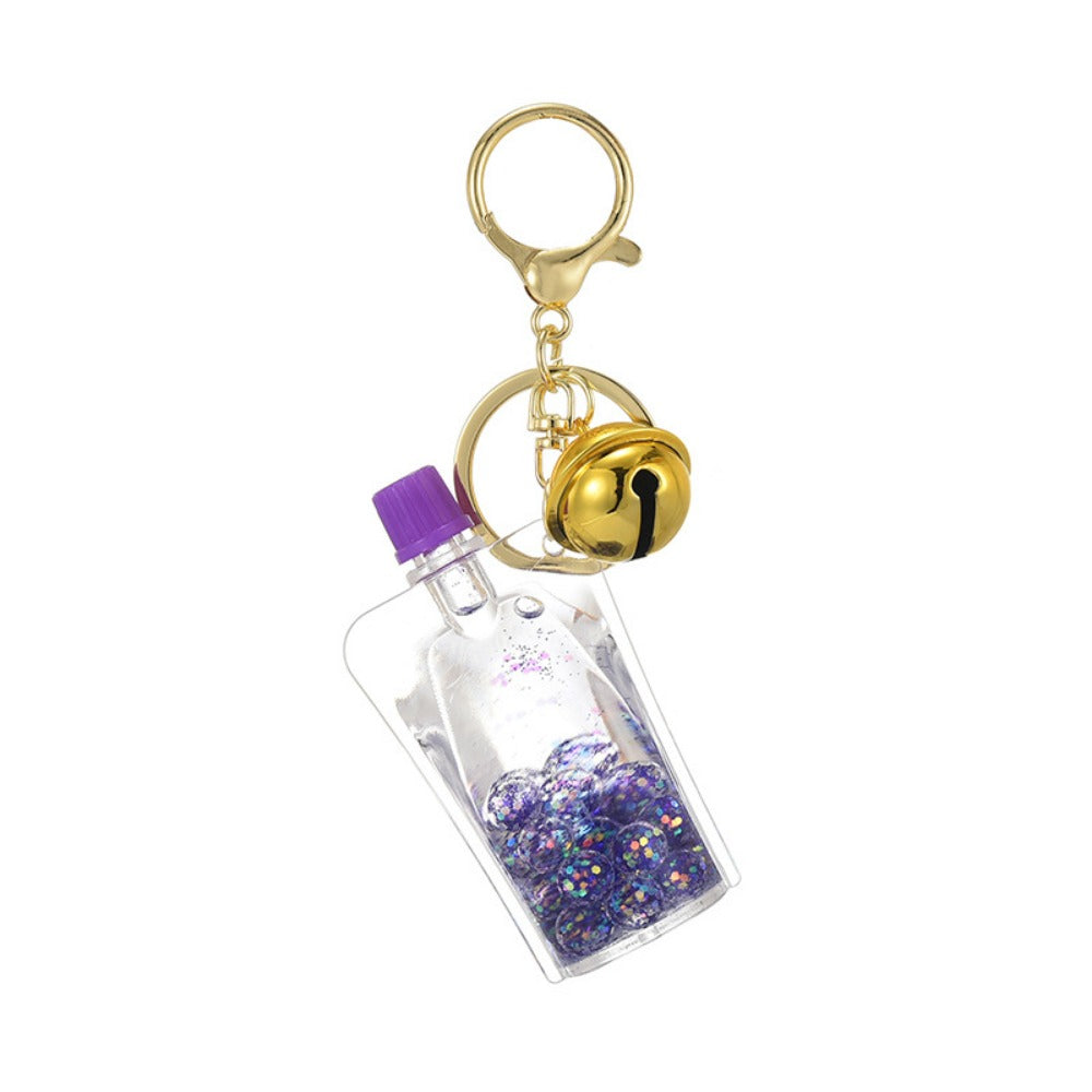 Wholesale Quicksand Bubble Beads Jelly Bottle Luminous Acrylic Liquid Keychain