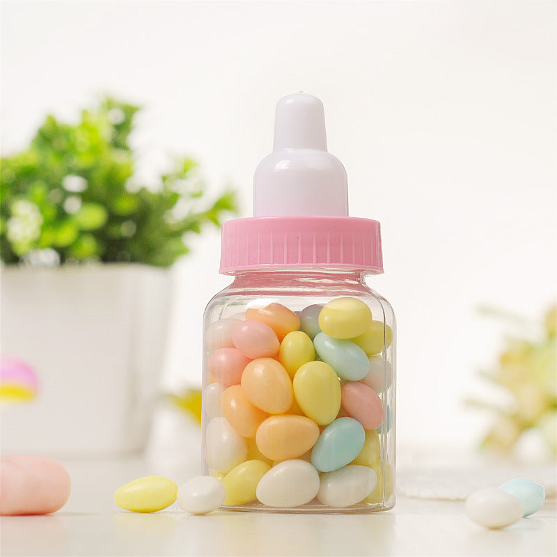 Wholesale 12PCS Small Milk Bottles  Candy Boxes Plastic Boxes for Milk Bottles
