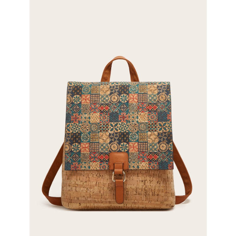 Wholesale Vintage Printed Bark Kraft Paper Backpack