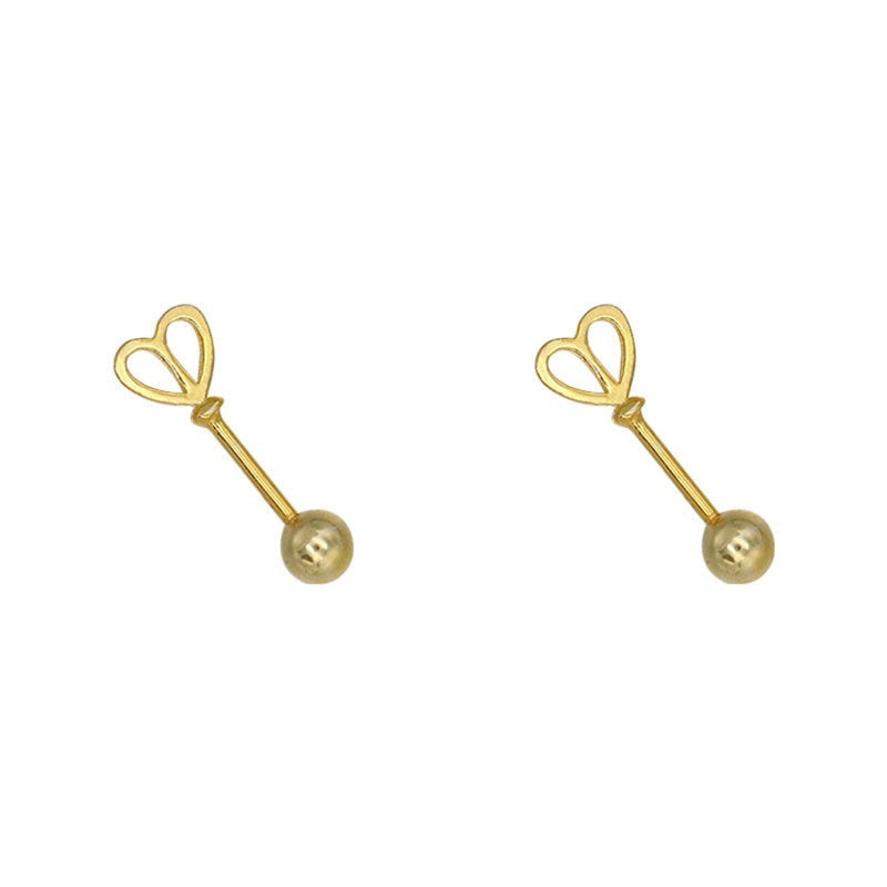 Wholesale 925 Silver Heart-shaped Screws Earrings