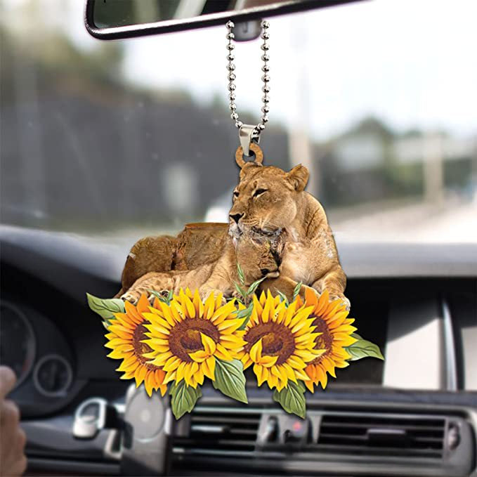 Colgante de espejo retrovisor acrílico acrílico de girasol espejo