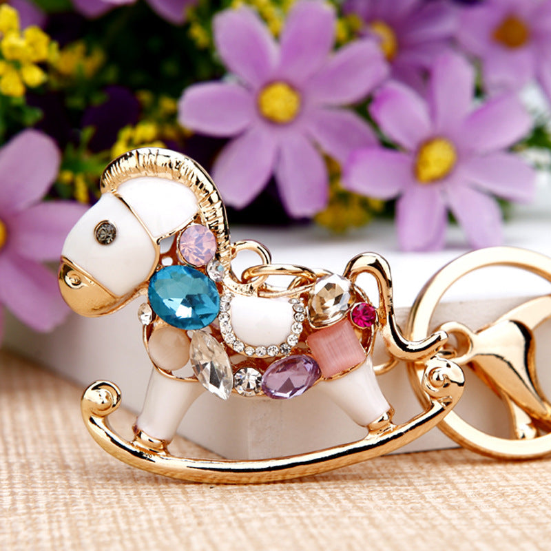 Wholesale Pink Diamond Koala Bear Metal Keychain