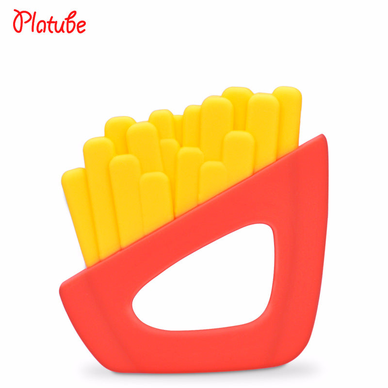 Wholesale French Fries Baby Teether Food Grade Silicone Soothing Molar Stick