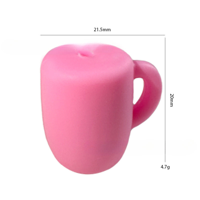 Wholesale 10PCS Water Cup Solid Color Silicone Beads