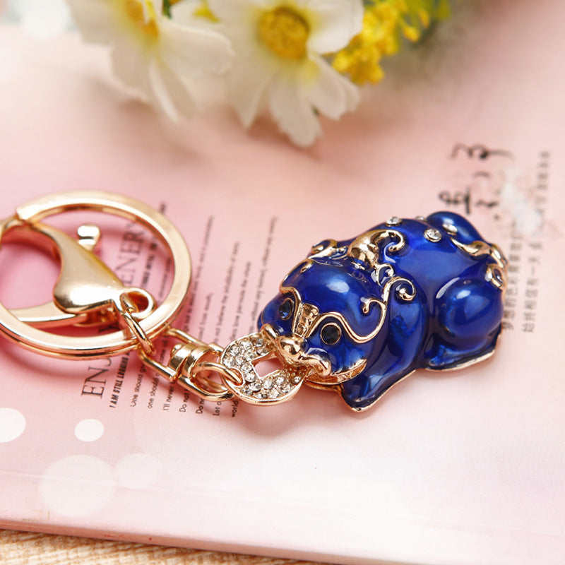 Wholesale Pink Diamond Koala Bear Metal Keychain