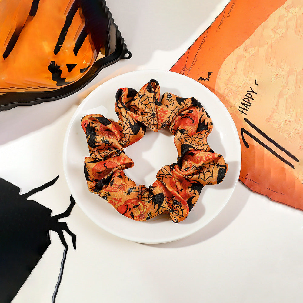 Wholesale Halloween Pumpkin Skull Personality Festive Hair Tie