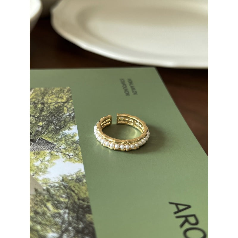 Wholesale Little Rabbit Pearl Alloy Rings