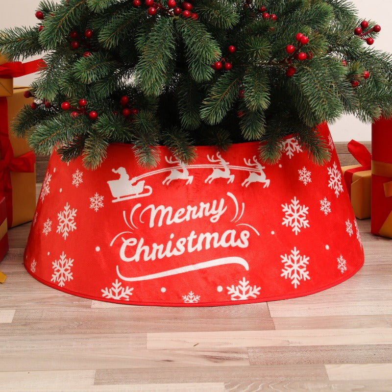 Wholesale Fabric Christmas Tree Skirt Base decoration Props