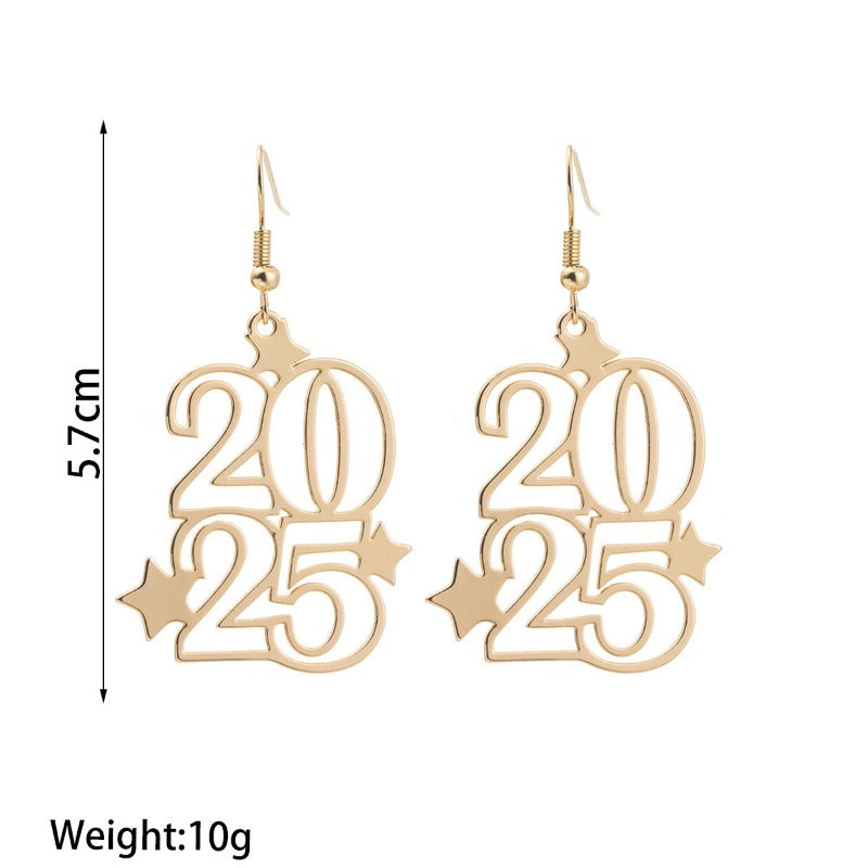 Wholesale Fashion Style Hollow Star Personalized Alloy Earrings