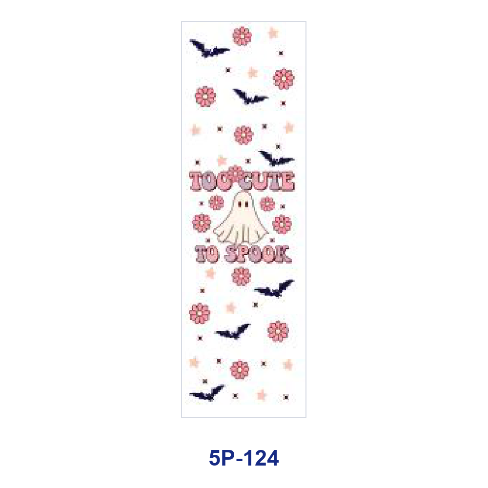 Wholesale 2/ 8/ 16pcs  Ghost Bat  Web Print Pen and Bookmark Stickers UV DTF Wraps OLY Exclusive