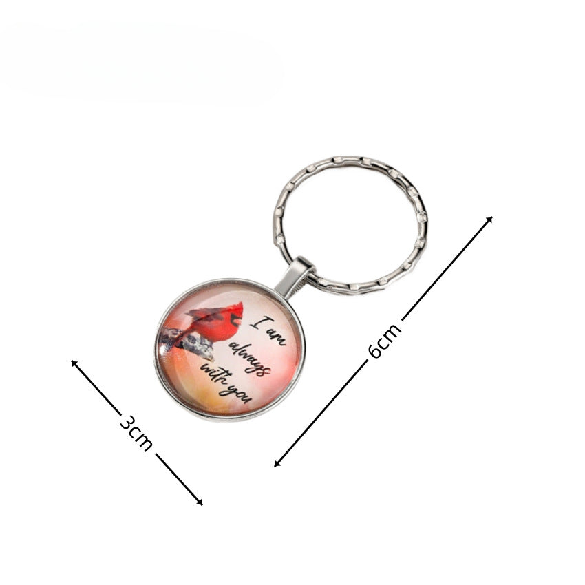 Wholesale Red Bird Metal Keychains