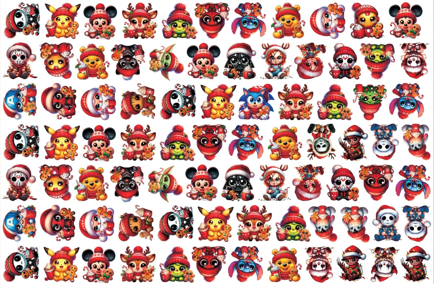 Wholesale Christmas Santa Claus Acrylic Cartoon 2cm/4cm/6cm/8cm Pieces DIY Charms Flatbacks Pendant