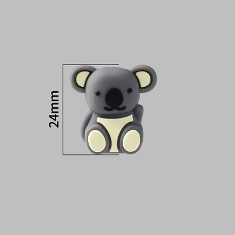 Wholesale 20pcs Cartoon 3D Cute Animals Silicone Beads