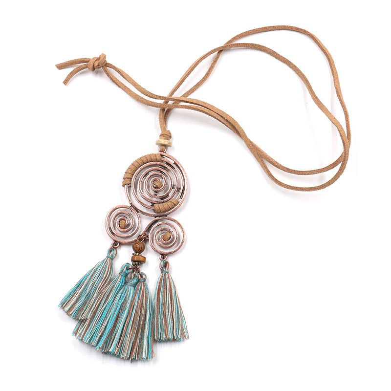 Wholesale Alloy Creative Tassel Long Necklace