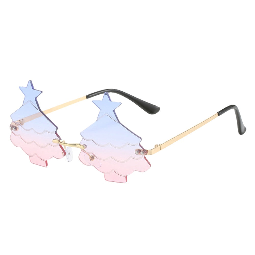 Gafas de sol de PC sin marco de árbol de Navidad al por mayor