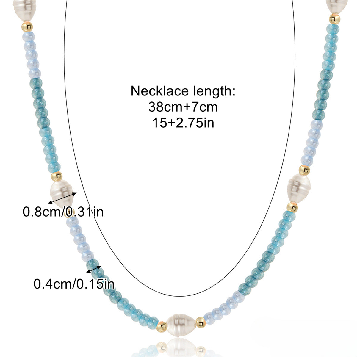 Wholesale Colored Beaded Alloy Necklaces