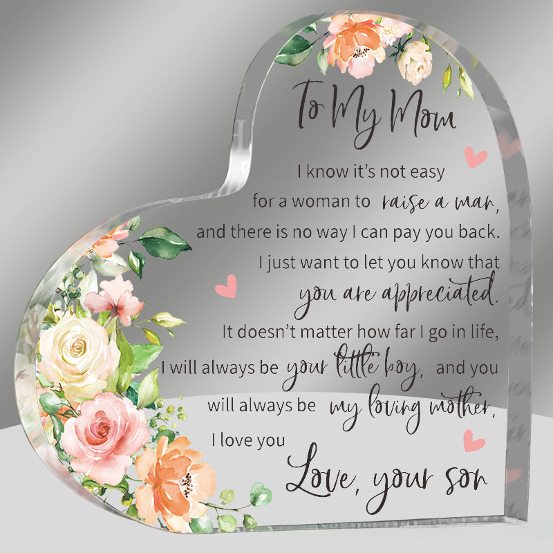 Wholesale Valentine's Day, Mother's Day Gifts, Father's Day Acrylic Love Transparent Ornaments