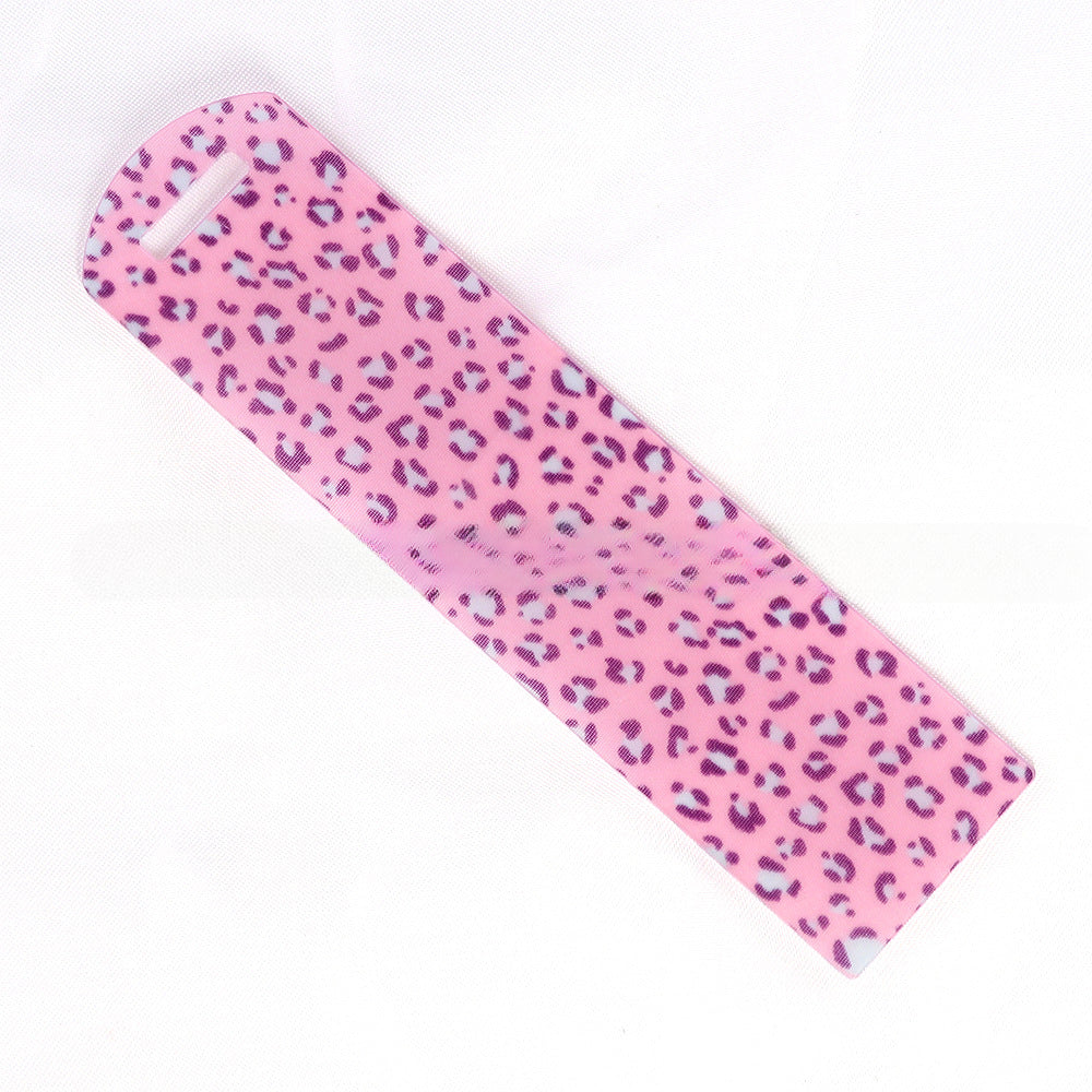 Wholesale 10pcs New Leopard Glitter Acrylic Bookmark DIY Pendant Booktag