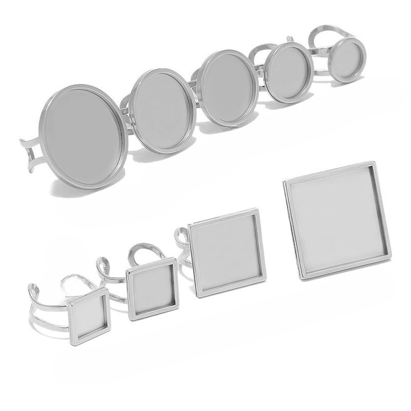 Wholesale 4PCS/PACK Stainless Steel Live Ring Holder DIY Jewelry Accessories