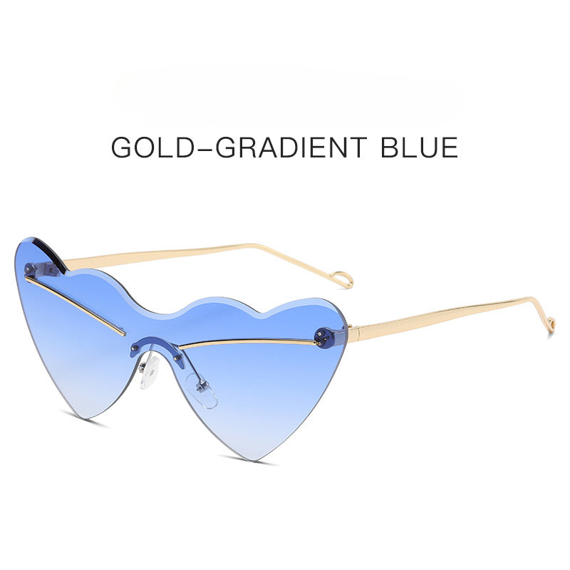 Wholesale New Frameless Cut Edge Love PC Sunglasses