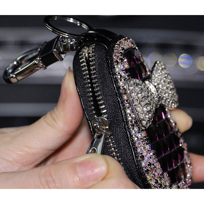 Wholesale Diamond Bow Car Keychain