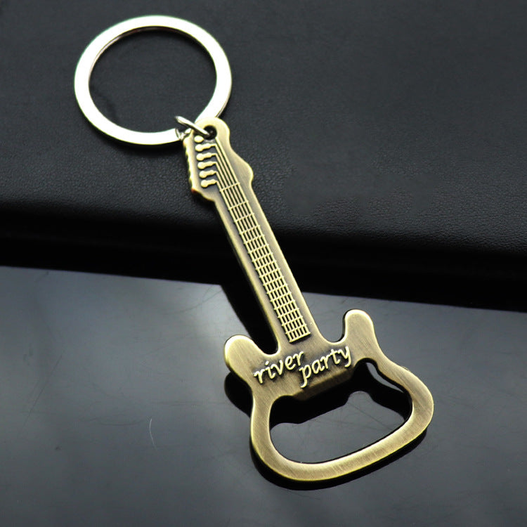 Wholesale Zinc Alloy Guitar Bottle Opener Creative Keychain