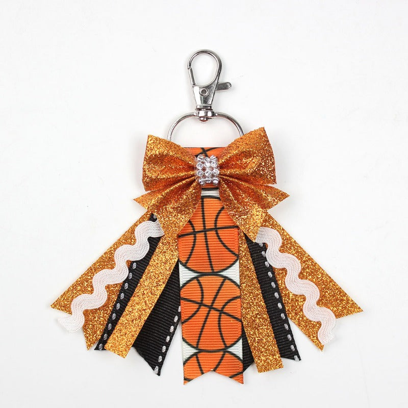 Wholesale 5pcs Teen Cheerleader Bow Lanyard Ribbon Keychains
