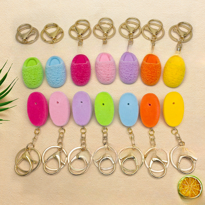 Wholesale 2pcs/pack Cute Creative Mini Fur Shoes, Keychains, Bags, Trinkets, Pendants