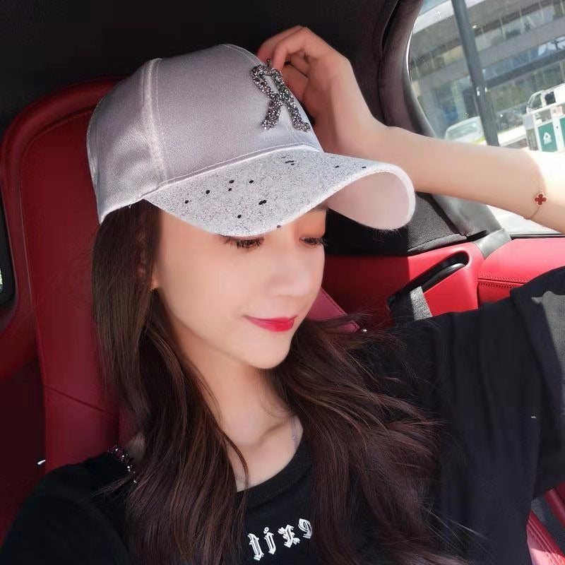 Wholesale Cotton Handmade Diamond Studded Baseball Caps