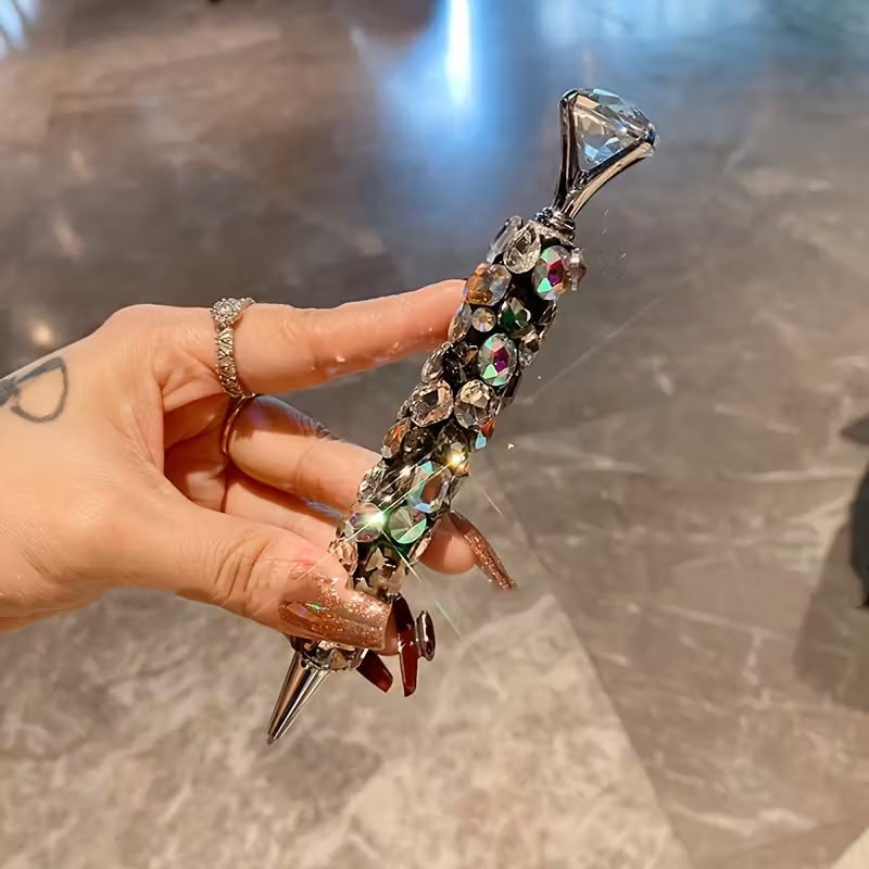 Wholesale Metal Diamond Ballpoint Pens Creative Glitter Pen Barrel Ballpoint Pens OLY-PN-001