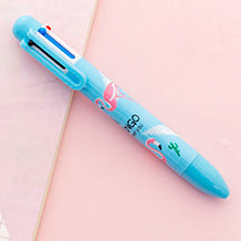 Wholesale Plastic Cartoon Unicorn Flamingo 6 Color Ballpoint Pen