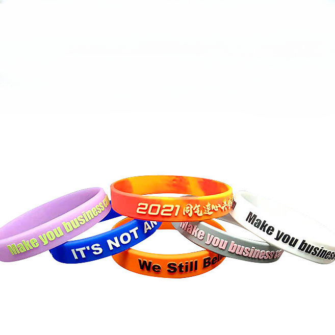 Wholesale Silicone Bump Coloring Glow in the Dark Sports Bracelet