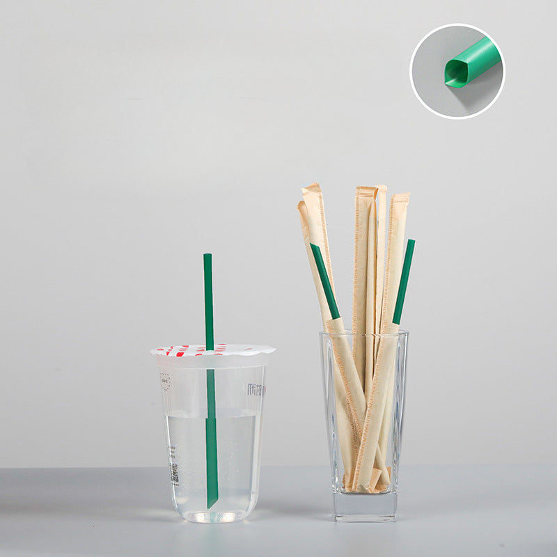 Wholesale PP Disposable Milk Tea Single Independent Packaging Straw