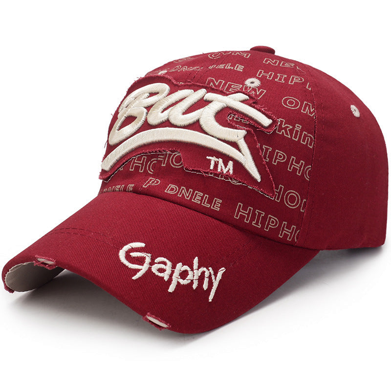 Wholesale Ripped 3D Embroidered BAT Patch Baseball Cap