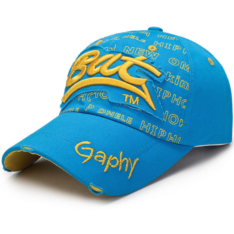 Wholesale Ripped 3D Embroidered BAT Patch Baseball Cap
