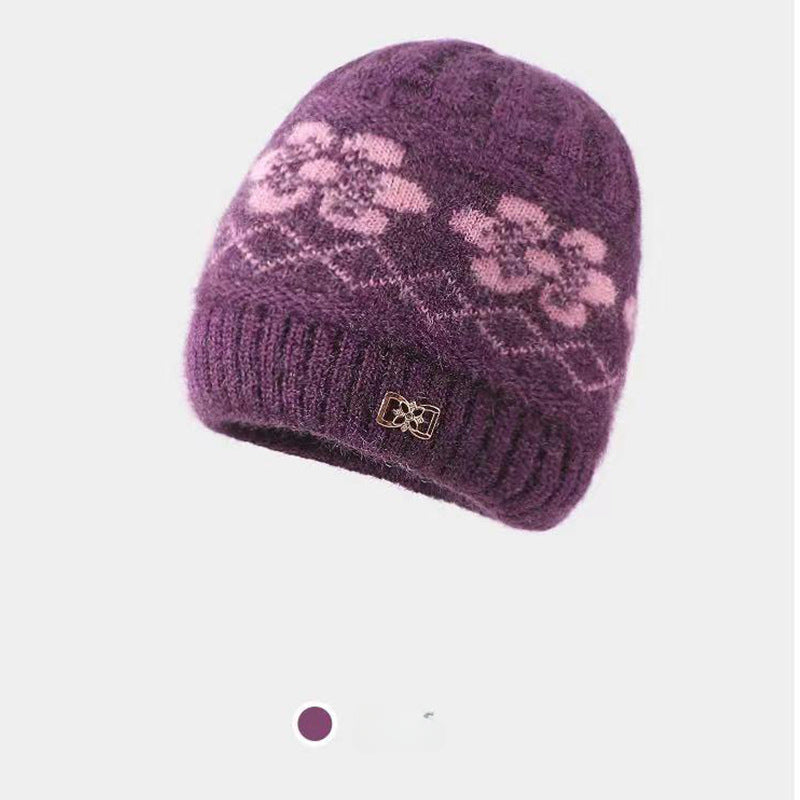 Wholesale Winter Woolen Hats with Plush and Thickened Knitted Warm Hats