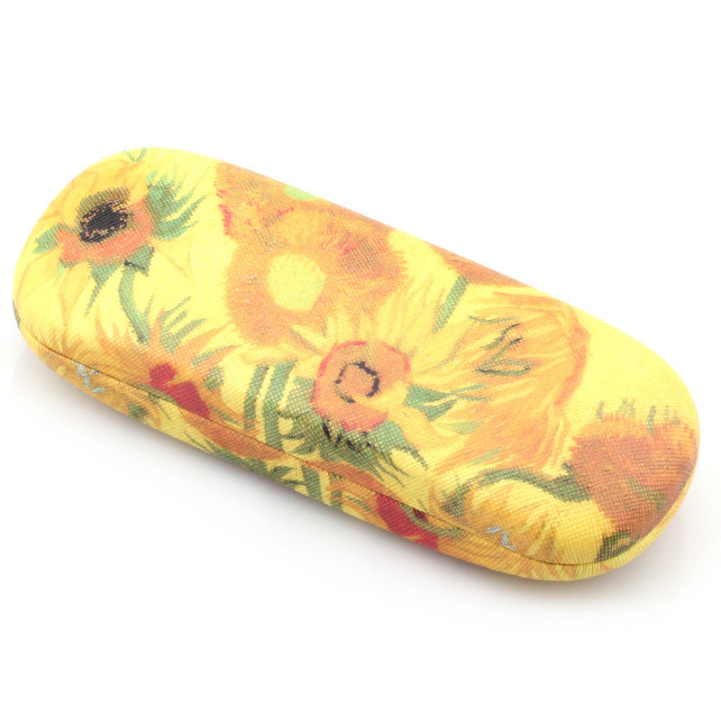 Oil painting vintage creative glasses case
