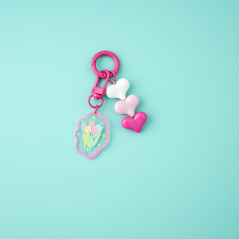 Llavero de amor de gradiente acrílico al por mayor