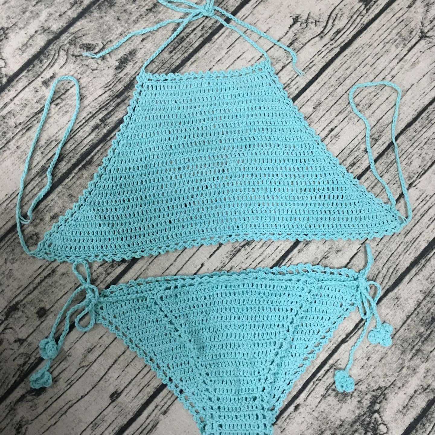 Wholesale New Acrylic Hand Crochet One Piece Swimsuit